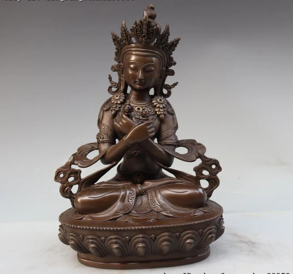 Tibetan Bronze Copper Vajrasattva Vajradhara Kwan-Yin Bodhisattva Buddha Statue 30CM