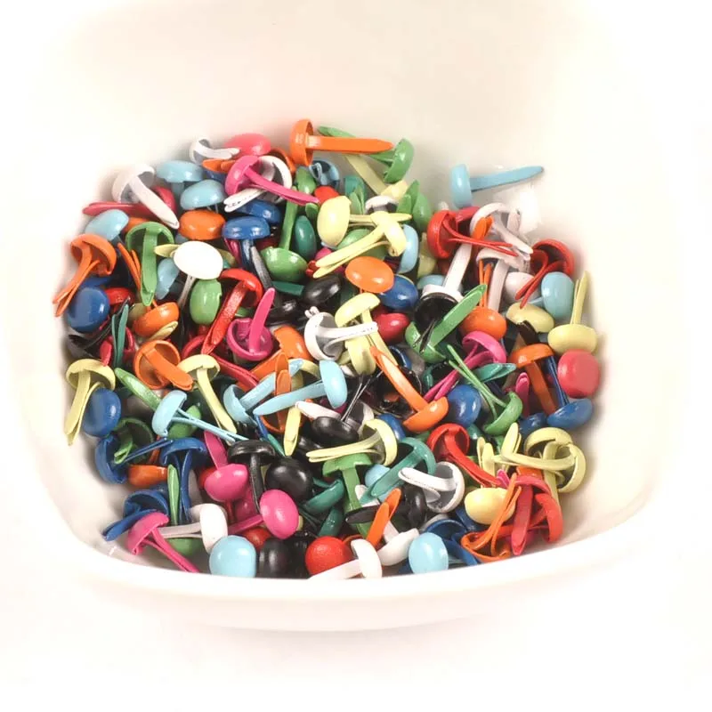 100 szt. Okrągłe brady 5x10mm Metalowe nitki do rękodzieła, łączniki DIY, mieszane pastelowe brady do scrapbookingu, ozdoby do butów, dekoracje c1114