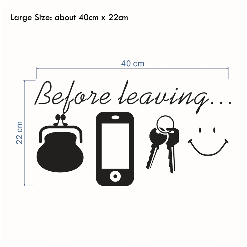 Before Leaving Reminder Wall Sticker For Home Decoration Bedroom Living Room Door Decor Decals Poster Mural Vinyl Daily Stickers