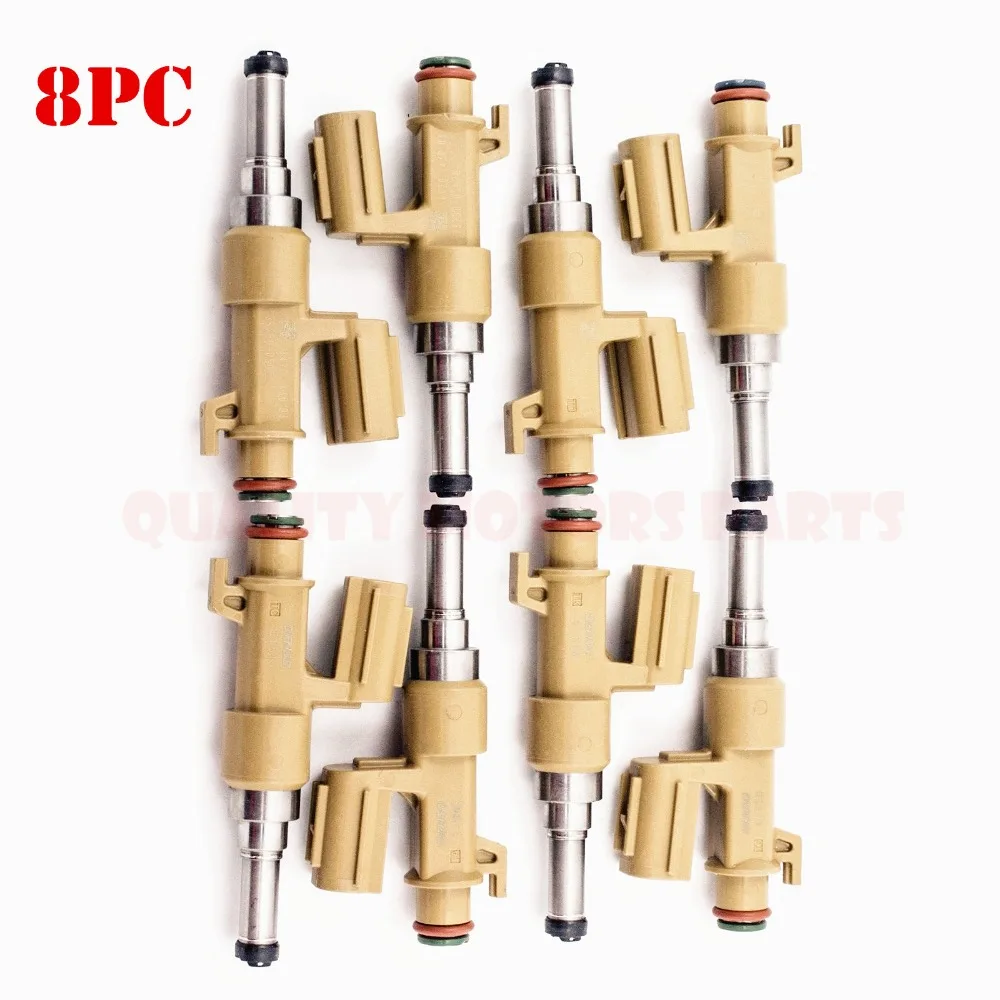 Brand New set 8pc Sequoia Tundra 5.7 engine fuel injectors 23209-39185 23209-39165 for Toyota 2008-2017 3UR