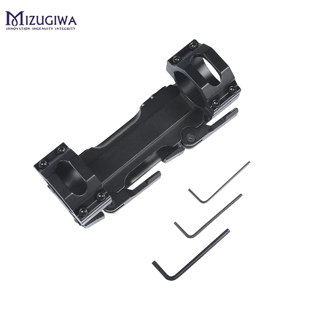 MIZUGIWA ยุทธวิธี Heavy Duty Dual แหวน30มม./20มม.Quick Cantilever Weaver ไปข้างหน้า Reach ขอบเขต Mount QD ล็อค Cam