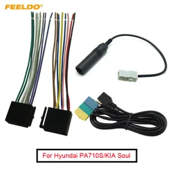 FEELDO 1Set Antenna Adapter Suite Set For Hyundai PA710S/KIA Soul Radio/CD/MP3 AUX/USB/Power Harness #AM3240