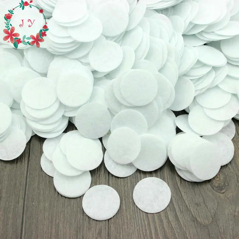 Set of 1000pcs white and black Die Cut Felt Circle Appliques DIY Cardmaking Craft Round Felt Packs 20-50mm size Wholesale