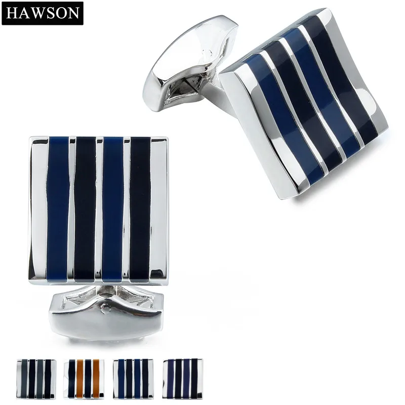 Men's Accessories Fashion Enamel Jewelry Dress Shirt Sleeve Button Fasten Linked Metal Copper Cuff Links