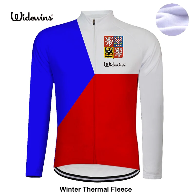 

Czech team Cycling Fleece Thermal Long Jersey Winter Jacket Bicycle Coat Outdoor Bike Jersey Cycling Clothing Coat Jacket 8025