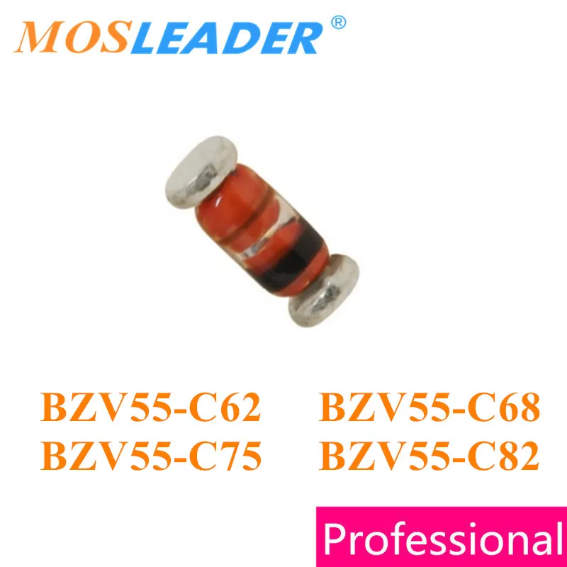 

Mosleader 2500PCS LL34 BZV55-C62 BZV55-C68 BZV55-C75 BZV55-C82 SOD80C BZV55 62V 68V 75V 82V BZV55C62 BZV55C68 BZV55C75 BZV55C82