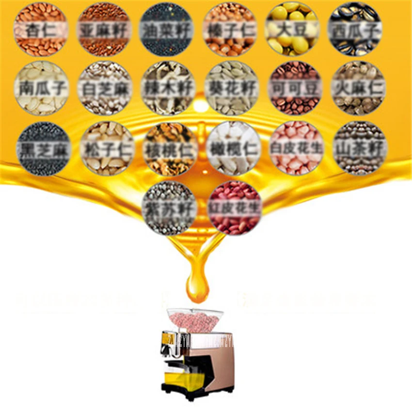 BOZY-01G маслобойня бытовой маслопресс для арахиса/грецкий орех/миндаль с подогревом 530W арахисовое масло производства 110V/220V