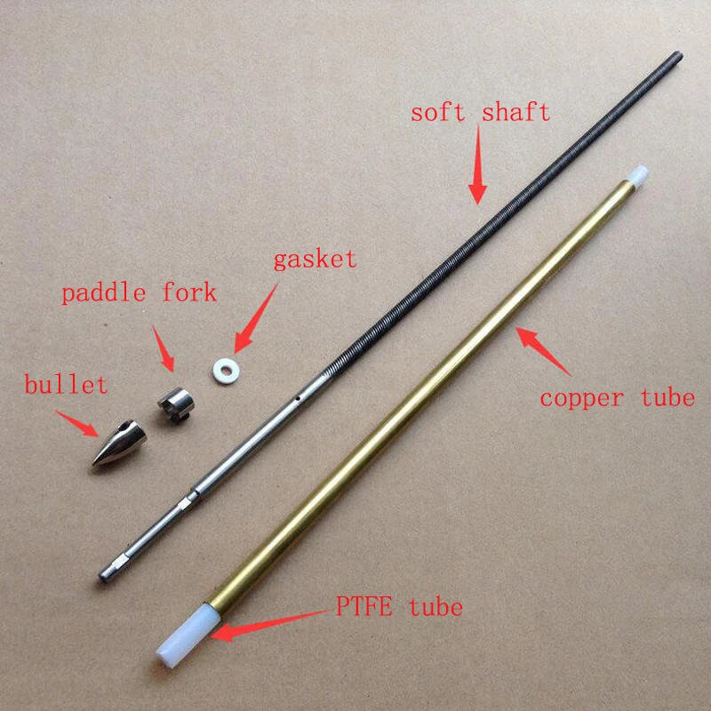 1Set 6.35KK Soft Shaft Kit 1/4 to 4.76mm Integrated Welding Flexible  Positive Reverse Set Length 430mm for RC Boat