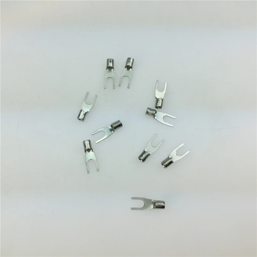 STARPAD Auto Parts Y-type cold-pressing terminal fork audio machine wiring terminal copper plating can be accessed by 2.5mm lin