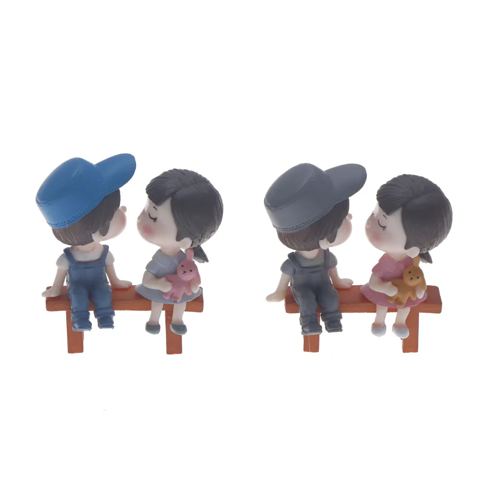 Multi-styles Cute Mini Stool Couples Animals Trees Bridge Miniatures Micro Landscape Action Figures Fairy Garden Supplies