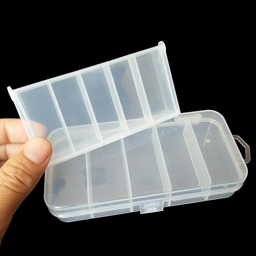 1-pieces Fishing Lure Box Transparent Plastic Fly Box Fishing Crankbait Bait Hook Storage Case Holder Tackle Box
