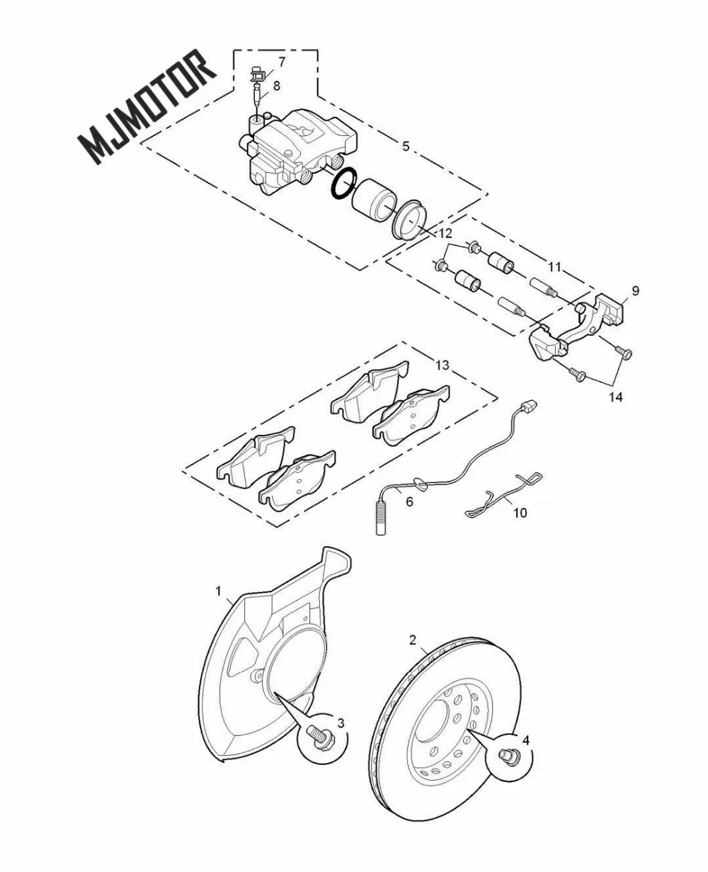 (4pcs/kit) Front Brake pads set auto car PAD KIT-FR DISC BRAKE for SAIC MG6 ROEWE 550 Automobile part motor car 10008675