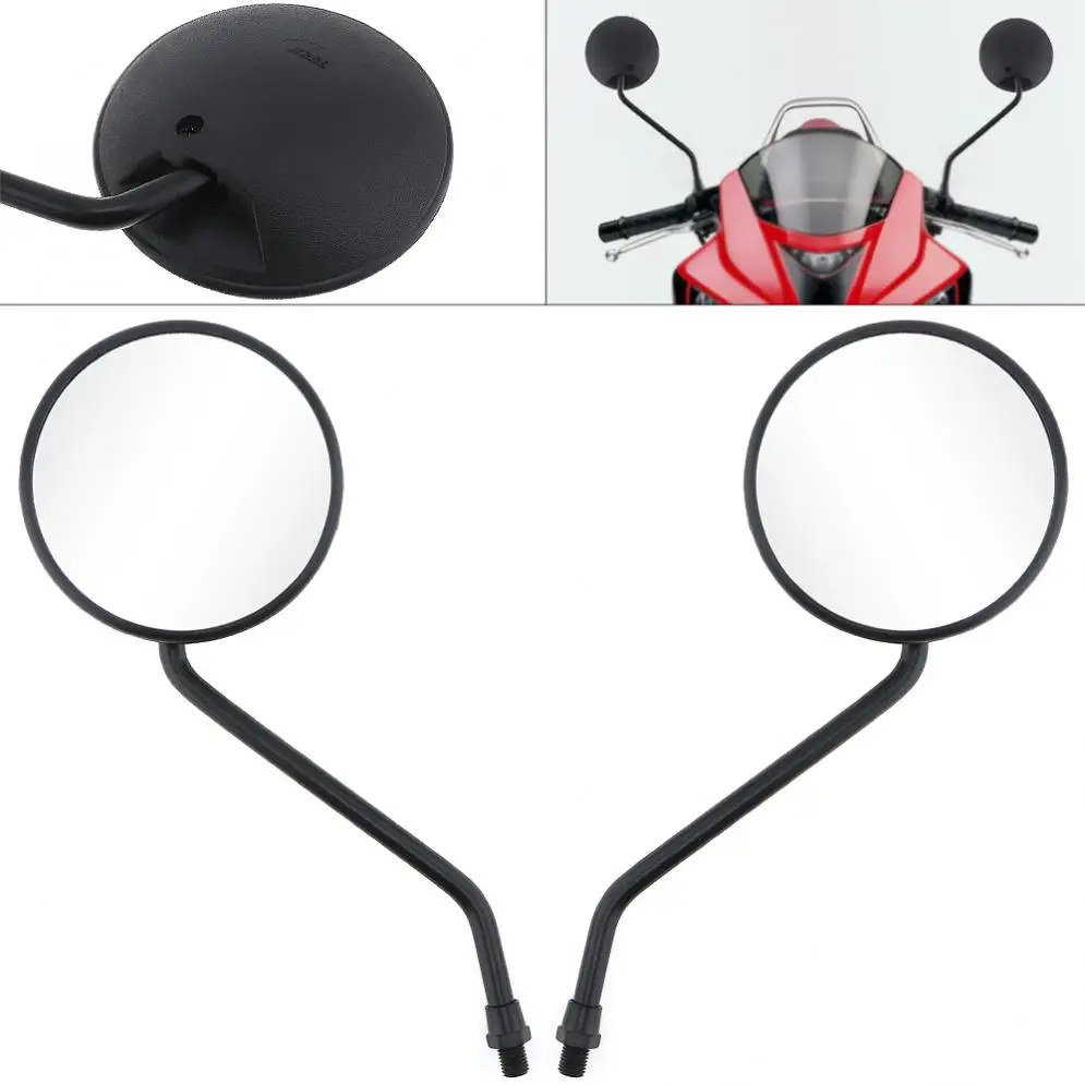 2pcs 10mm Modified Plated Universal Stylish design Motorcycle Rearview Mirror Round Iron Mirror Motorcycle decoration