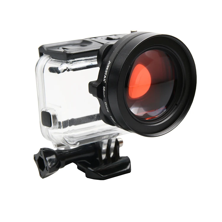 Filter close up +16 Macro Red Diving Underwater Filter Filtors Sets for Gopro Hero 5 6 7 BLACK Waterproof Case Accessorie