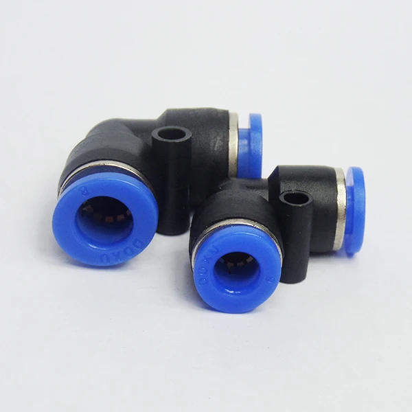 PV4 6 8 10 12MM Pneumatic L Type elbow fitting Plastic Pipe Connector Quick Fitting