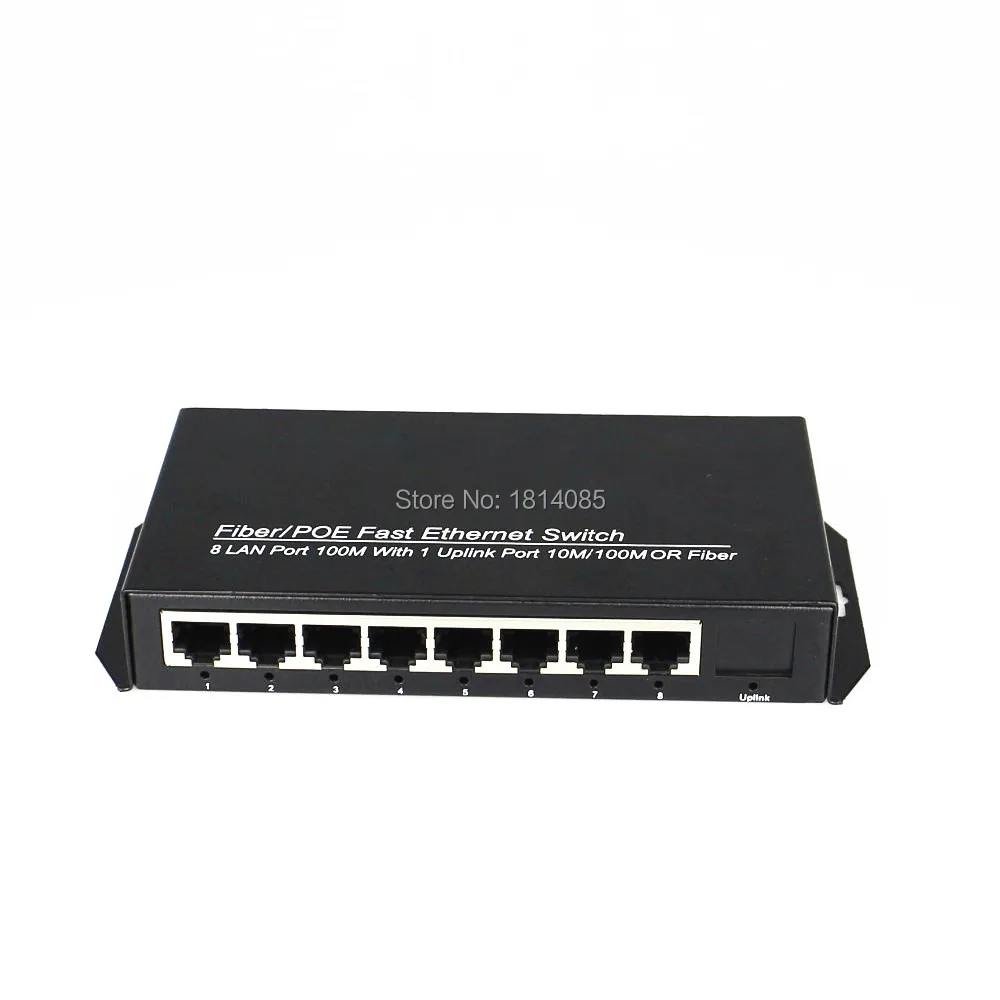 

100Mbps Fiber Optic Switch 1 Fiber Port&8 RJ45 fast Ethernet fiberSwitch single-modeSingle fiber media converter 20KM