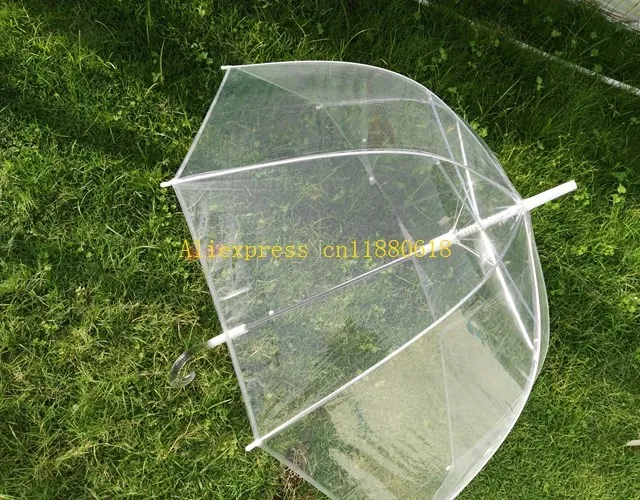 

60pcs/lot Free Shipping Women Girl Transparent Clear Rain Umbrella Parasol Dome For Wedding Party Favor