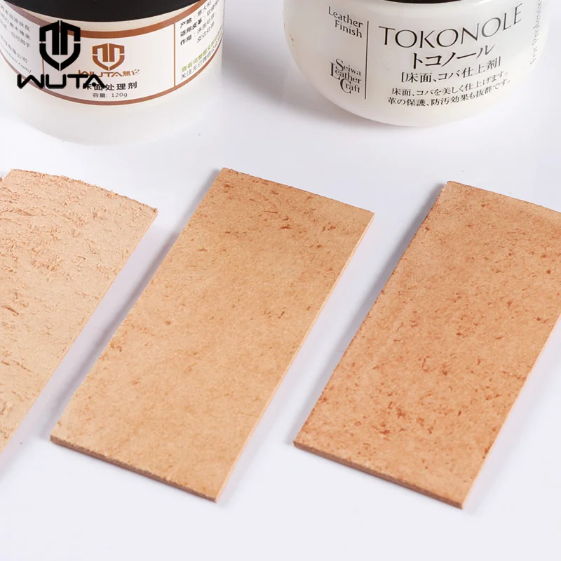 Wuta Couro Edge Sealing Coating, Revestimento bronzeado vegetal Tokonole Gum, Carnaúba Creme Cera Protetora, 1x30ml