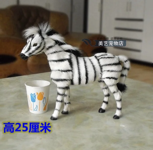 

Simulation zebra polyethylene&furs zebra model funny gift about 30cmx7cmx25cm