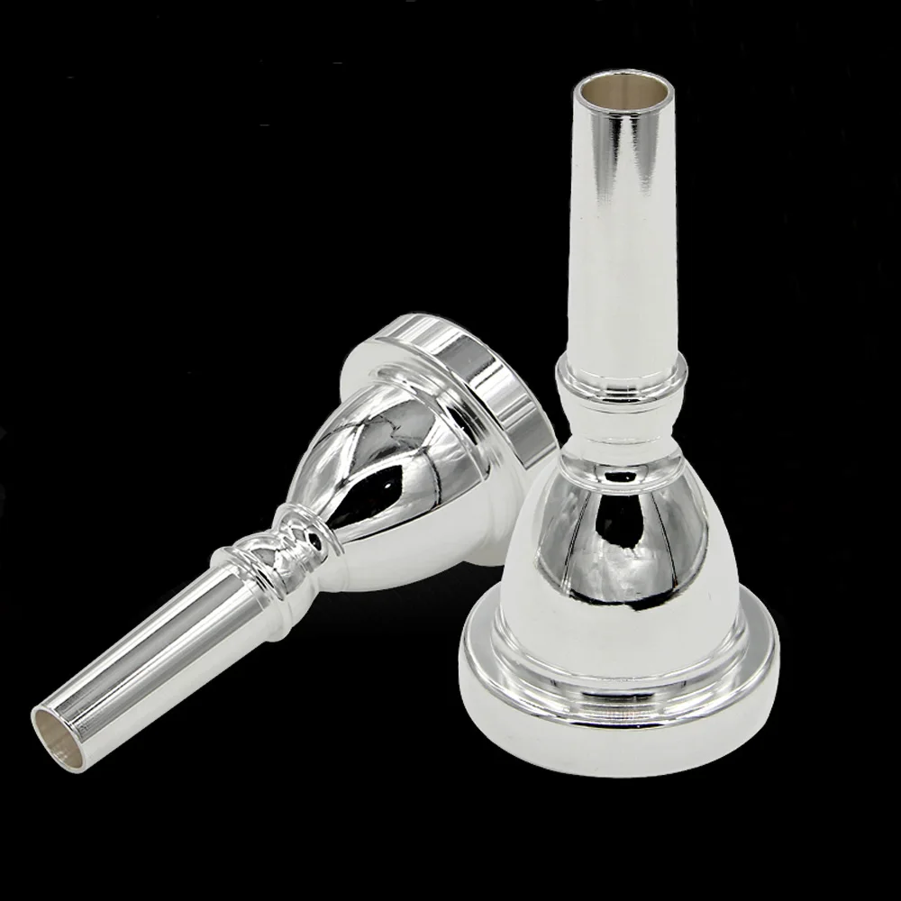 Silver Plated Bass Tuba Mouthpiece Tuba Brass Accessories Free Shipping