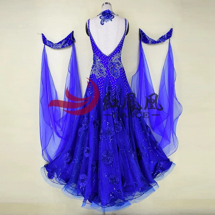 High-end Yellow International Standard Ballroom Smooth Dance Competition Dress, /Ballroom Standard Tango Waltz Dance Dress