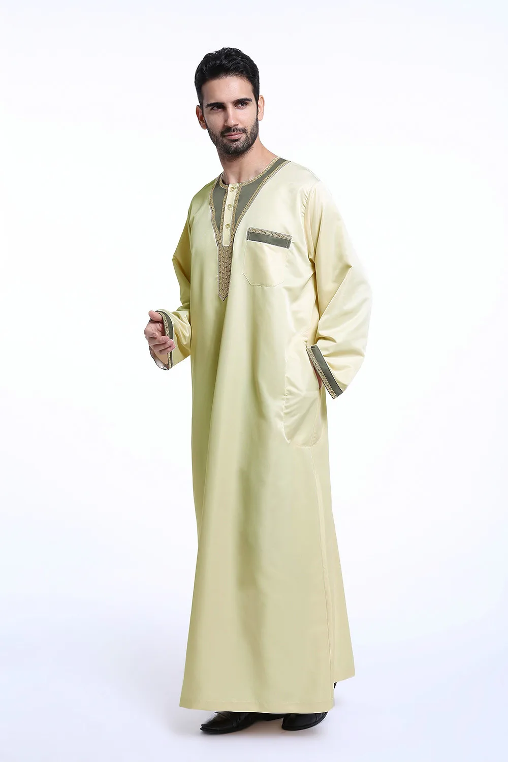 

Arab Clothing Men Islamic Abaya Muslim Thobe for Men Middle East Men's Robe Embroidery