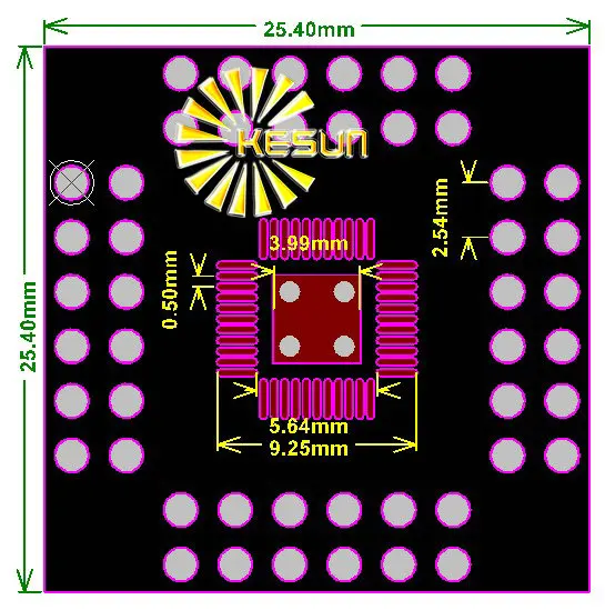 10PCS QFN48 QFP48 turn DIP48 , QFN44 QFP44 turn DIP44 0.5MM IC adapter Socket / Adapter plate PCB