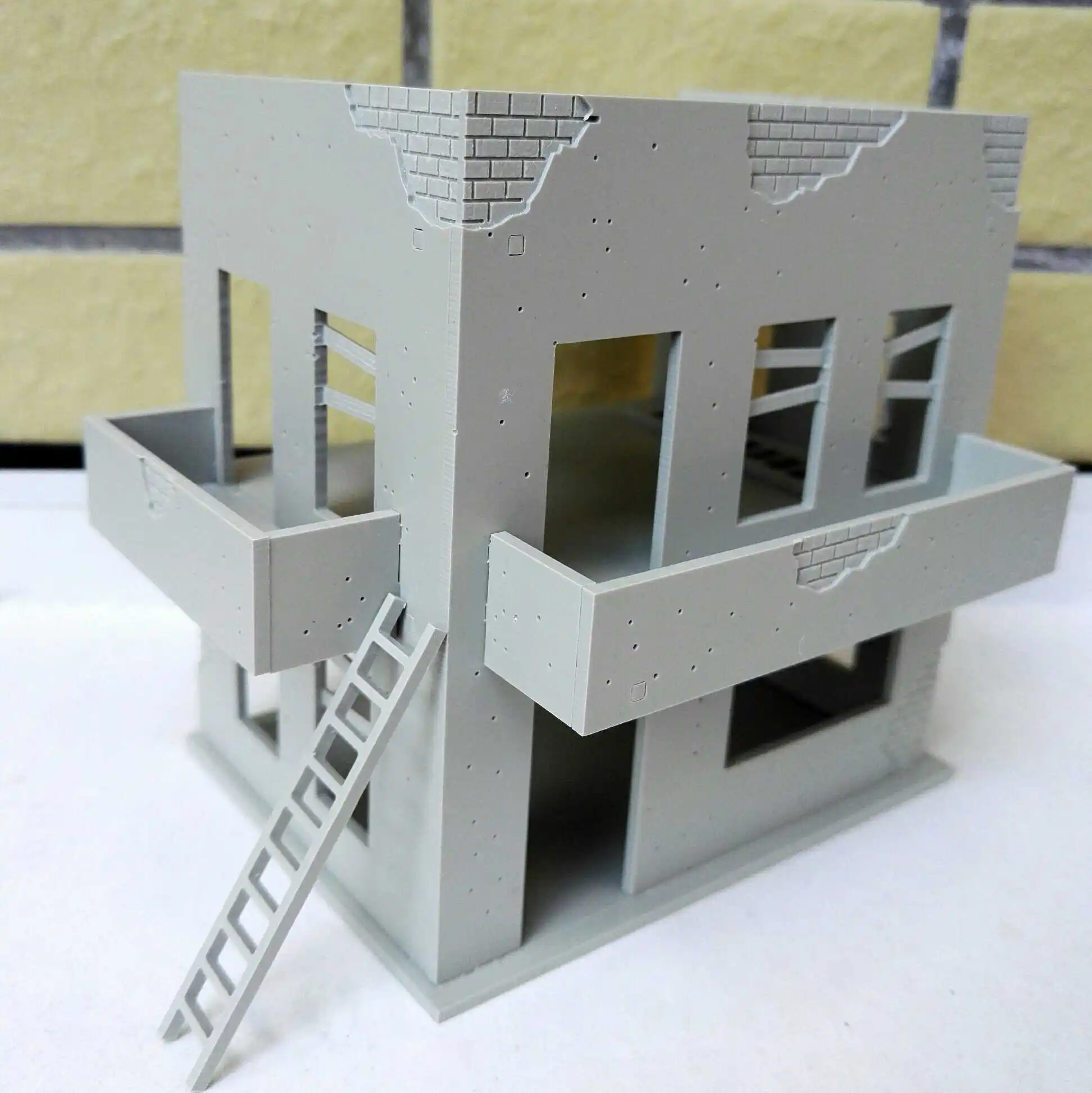 1:50 1:72 Damaged Building Military Model Building House Plastic Kit For Architectural Scenery Layout Decoration