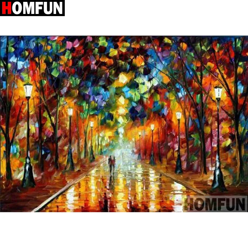 HOMFUN Full Square/Round Drill 5D DIY Diamond Painting \