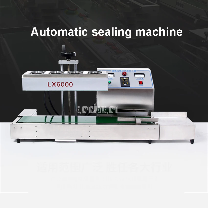 

New LX6000 Automatic Continuous Sealer Electromagnetic Induction Sealing Machine Aluminum Foil Bottle Sealing Machine 110V/220V