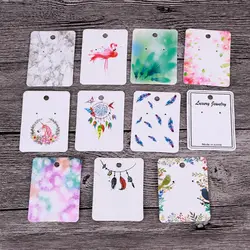 Hotsale 500pcs/lot 5x7cm Colorful Paper Necklace/Pendant Earring Cards Jewelry Packing Cards for jewelry accessory Display Card