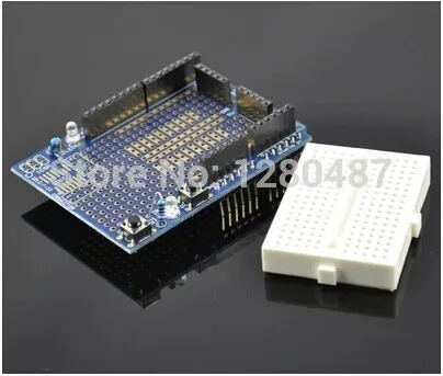 2pcs/lot The ProtoShield prototype extension board with mini bread board