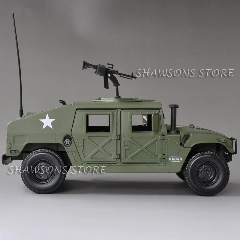 KDW 1:18 Scale Diecast Metal Model Car Toy H1 SUV Military Tactical Vehicle Miniature Replica Collectible