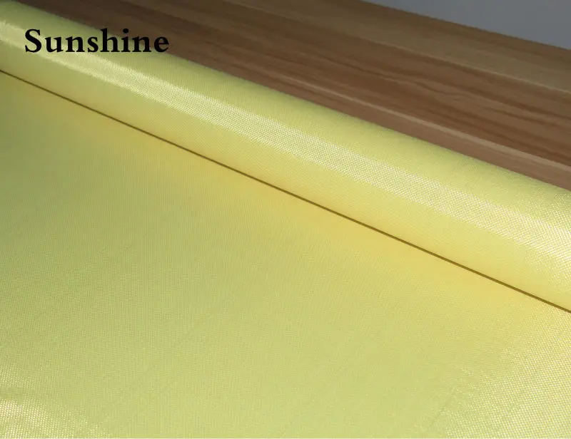 Aramid Fiber Cloth Plain Weave Fabric 240gsm 0.24 Thickness Yellow Cloth  High Strength