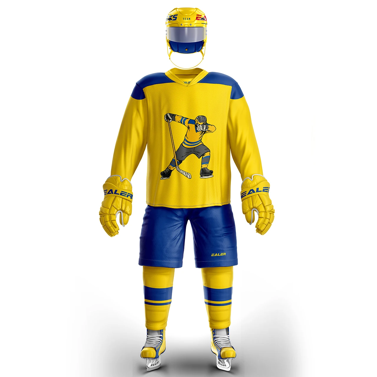 COLDOUTDOOR super goalie ice hockey jersey  yellow H6100-21