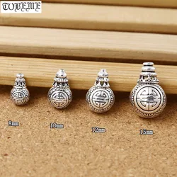 Handmade 925 Silver Lucky Symbol Guru Bead Tibetan Mala's Guru Buddhist Prayer Beads Guru Bead