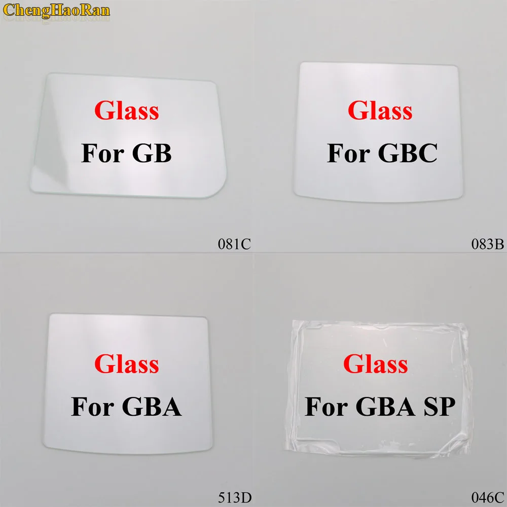 ChengHaoRan 4 models Clear Glass Material Screen Lens for Game boy Color GB/GBA/GBC/GBA SP Game Console replacement repair parts