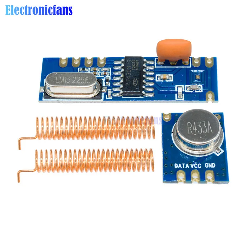 Imagem -03 - Kit Módulo sem Fio com Copper Spring Antenna Ask Transmissor Stx882 Ask Receptor Srx882 433mhz 100 Metros