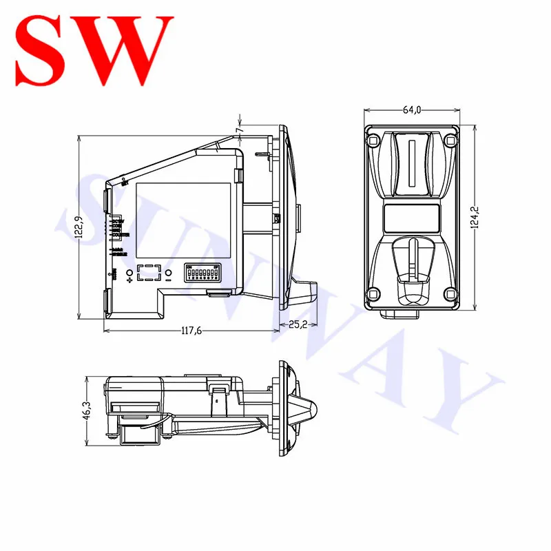 ขายร้อน 1PC CUSTOM CL-168 Multi ตัวเลือกเหรียญ LED ยอมรับ 3 เหรียญทอง/เงินเหรียญ Acceptor/เครื่องหยอดเหรียญอาเขต Part