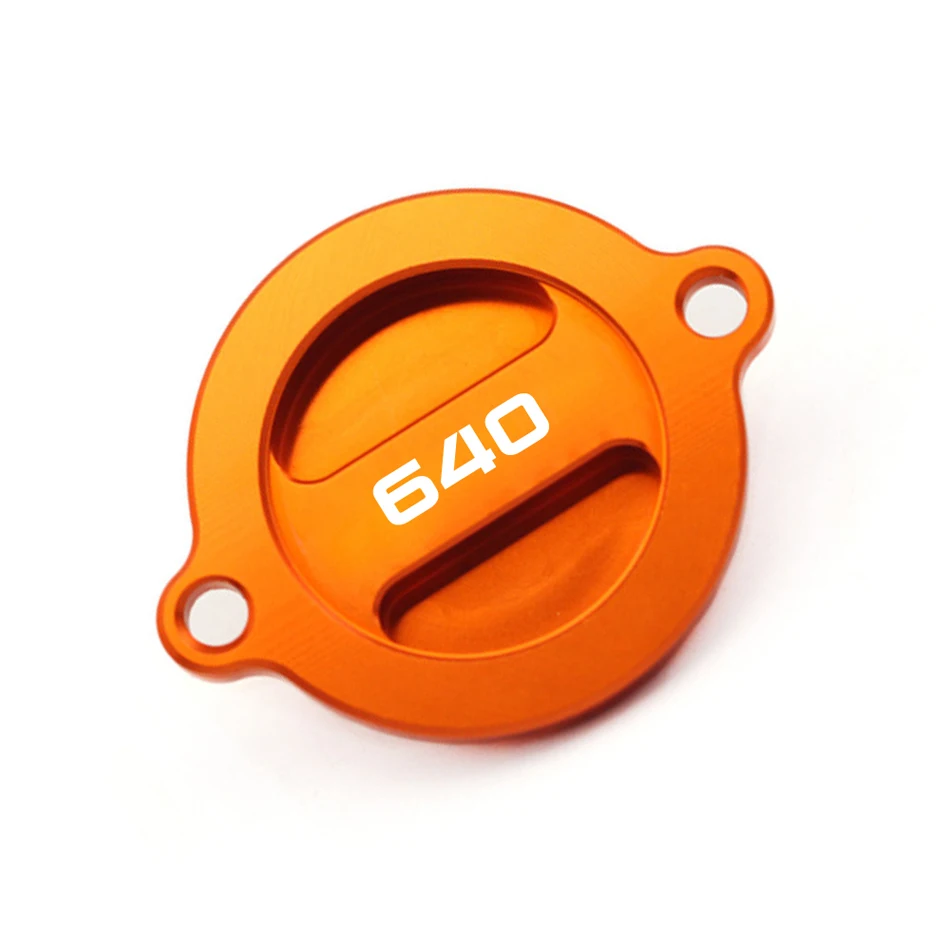 For KTM 640 LC4 Supermoto 640LC4 1999 2000 2001 2002 2003 2004 2005 Engine Oil Filter Cover Cap Motorcycle Accessories Orange