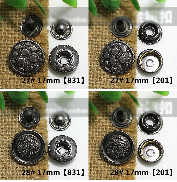 50sets/lot fashion metal snap button fashion DIY sewing decorative accessories