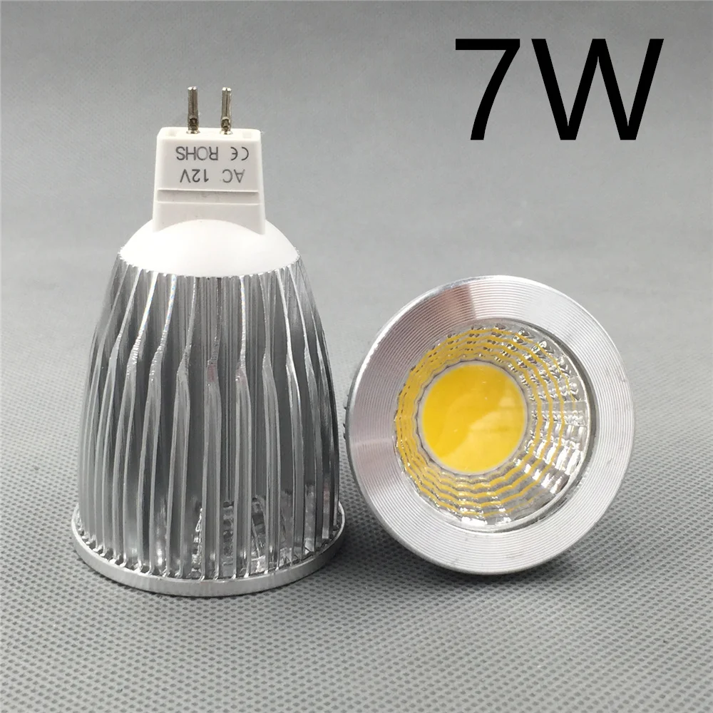 4PCS/Lot MR16 COB LED lamp 12v MR16  3W 5W 7W Warm White 2700K 3000K 4500k 6000k cool white Downlight  Spot Light Bulb Lamp