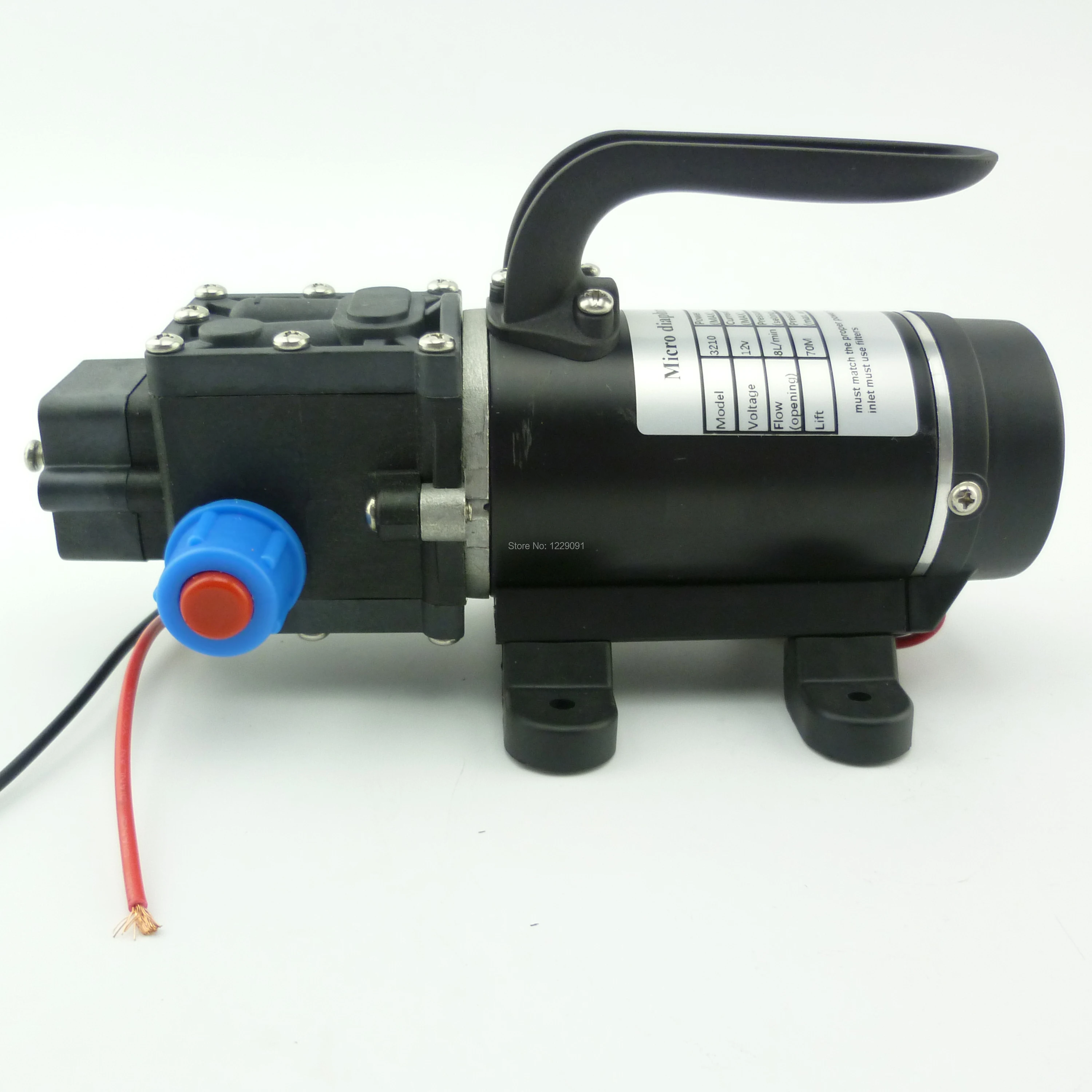 small portable electric high pressure diaphragm dc 12 volt water pump self priming sprayer pump with built in fan