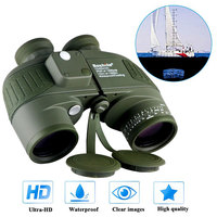 Binoculars Boshile 10x50 Navy Compass Telescope Military Waterproof For Hunting Rangefinder And Fully Multi Coated Lens BAK4