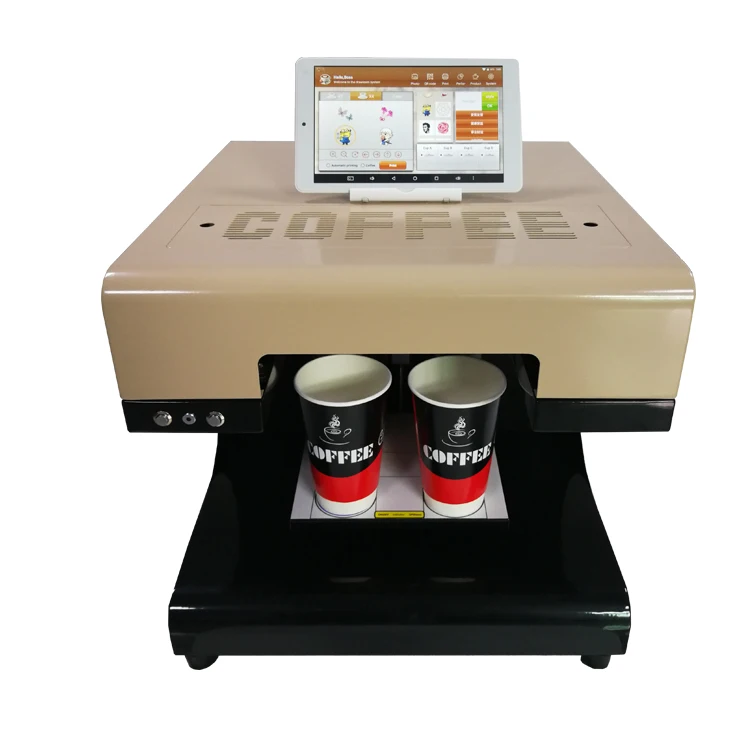 2018 Update Coffee printer with tablet PC 4*100ml edible ink free