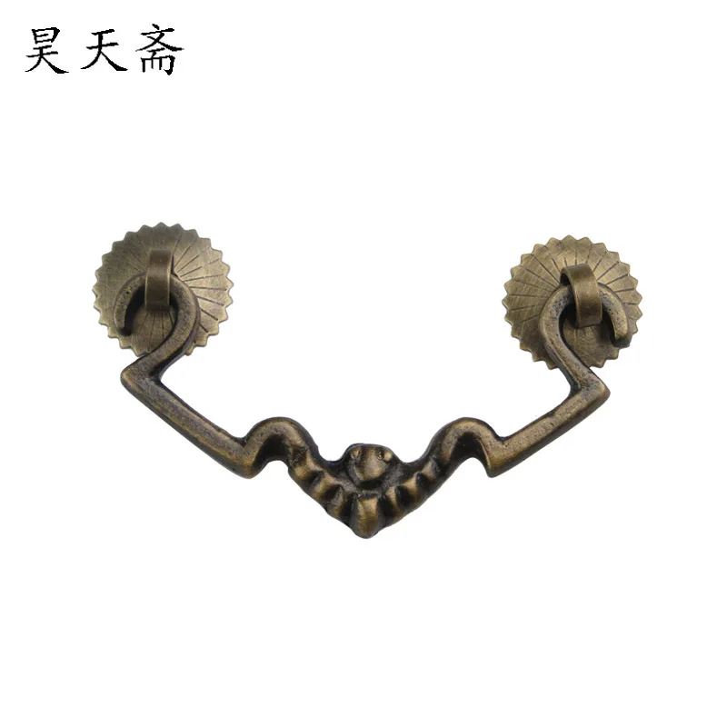 

[Haotian vegetarian] classical Chinese classic bat handle copper ring pull handle HTD-111