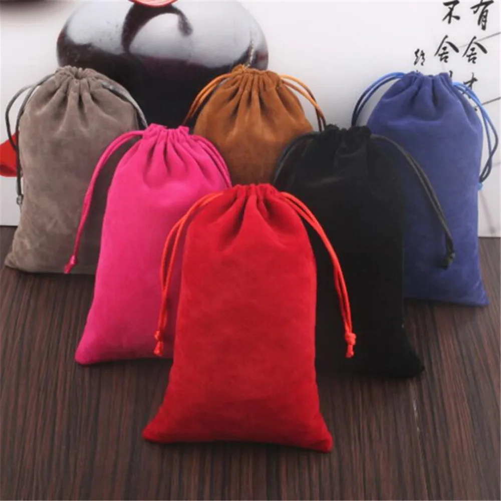 

2016 Hot Sale high-grade 120x180mm double sides Velvet Drawstring Pouch Bag/Jewelry Bag,Christmas Wedding Gift Bags & Pouches