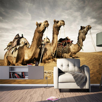 beibehang 3D camel desert desert Gobi Chinese mural TV background wall custom large mural green wallpaper papel de parede