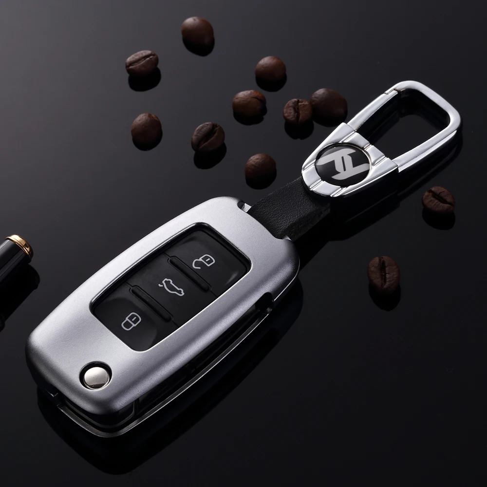 folding car remote key case for VW Golf Jetta for Skoda Yeti Superb Rapid  Waterproof case for car key Silicone case for car key