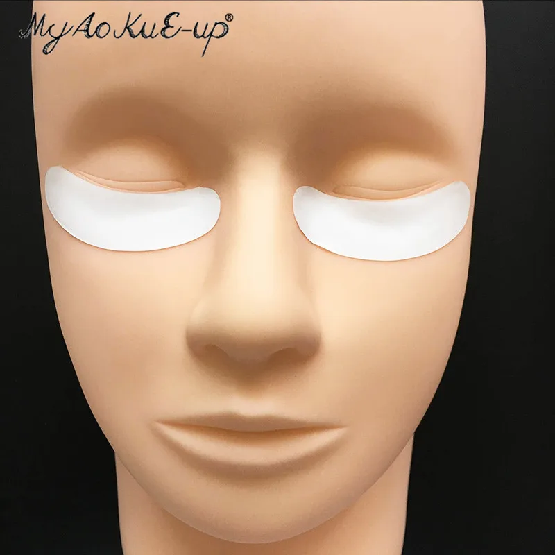 MyAoKuE-Up Wimpernverlängerung 25er-Pack Silberne Dünne Augenpads Silikon-Patches Unter-Augen-Pads Glatte Isolations-Augenpads Wimpernverlängerungs-Werkzeug – Detail 2